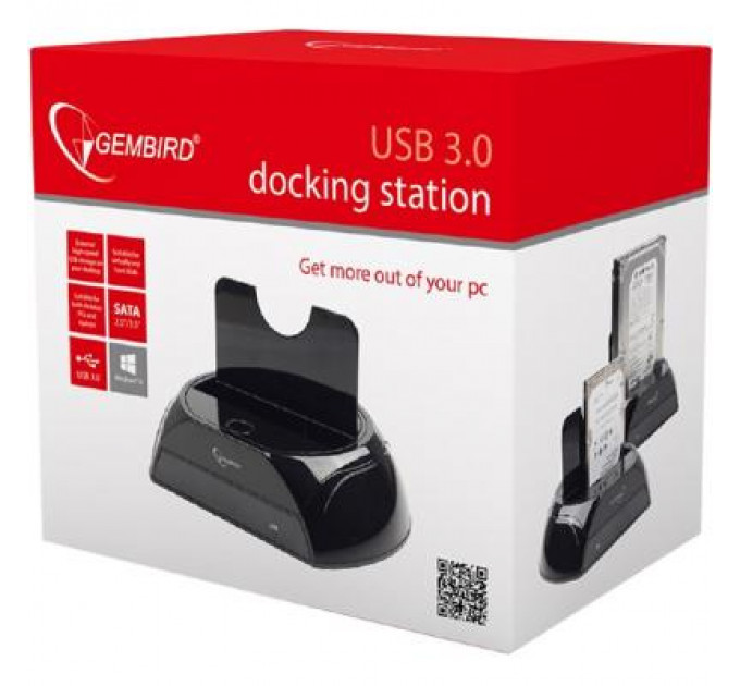 Док-станція для накопичувачів Gembird 2.5\3.5 SATA HDD, USB 3.0 (HD32-U3S-2)
