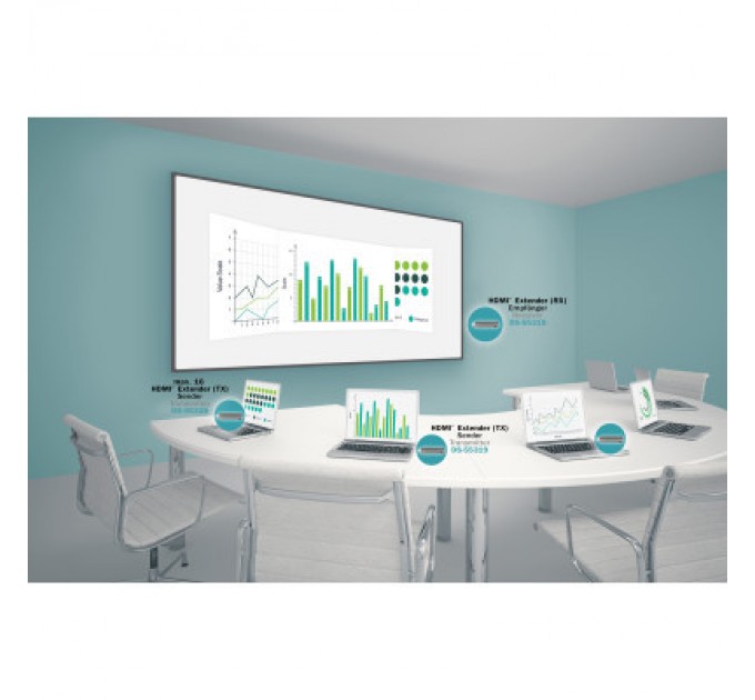 Digitus Адаптер Digitus Click Present Mini - Wireless Collaboration System HDMI, 1xTX, 1xRX (DS-55319)