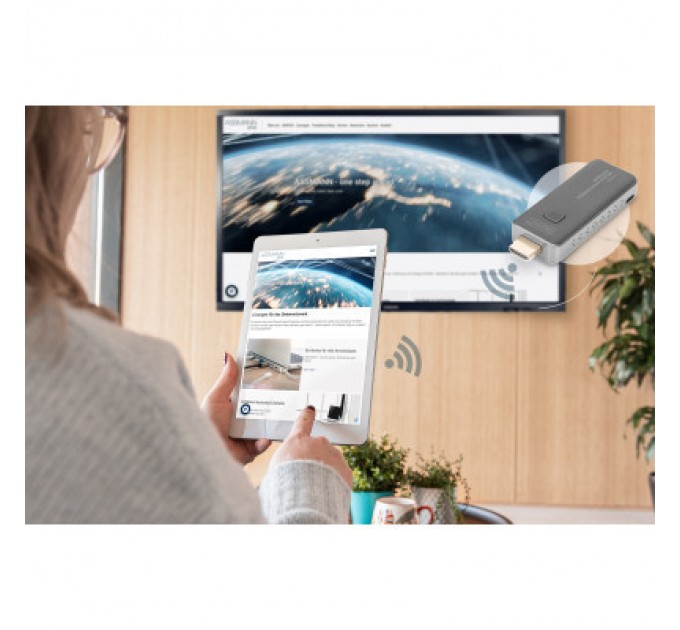 Digitus Адаптер Digitus Click Present Mini - Wireless Collaboration System HDMI, 1xTX, 1xRX (DS-55319)