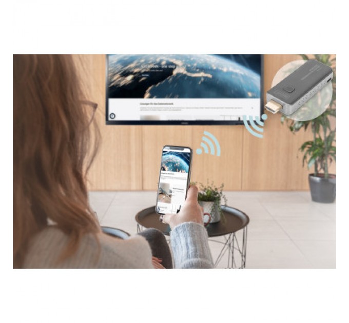 Digitus Адаптер Digitus Click Present Mini - Wireless Collaboration System HDMI, 1xTX, 1xRX (DS-55319)