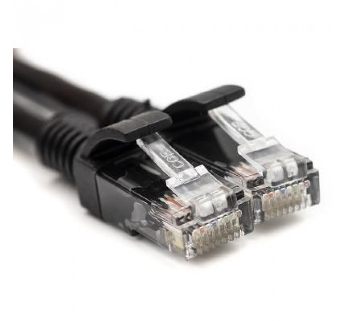 Патч-корд 7.5м, UTP, cat.5e, CU, black PowerPlant (CA911622)