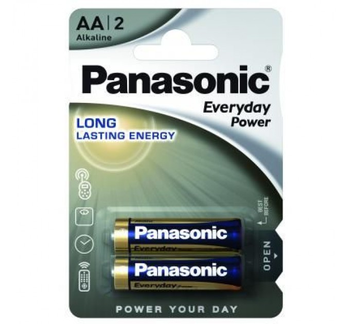 Panasonic Батарейка Panasonic AA LR06 Everyday Power * 2 (LR6REE/2BR)