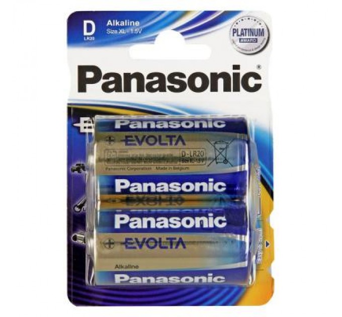 Panasonic Батарейка Panasonic D LR20 Evolta * 2 (LR20EGE/2BP)
