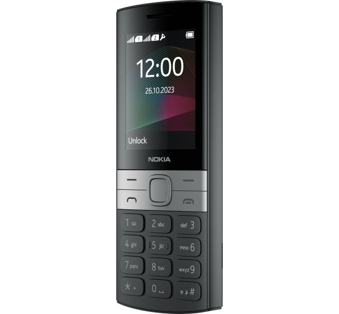Nokia Мобильный телефон Nokia 150 2023 Dual Sim Black; 2.4" (320x240) TFT / клавиатурный моноблок / ОЗУ 4 МБ / 4 МБ встроенной + microSD до 32 ГБ / камера 0.3 Мп / 2G (GSM) / 130.95x50.6x15.15 мм, 106.3 г / 1450 мАч / черный