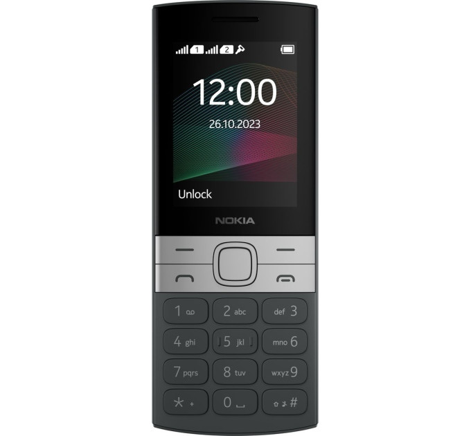 Nokia Мобильный телефон Nokia 150 2023 Dual Sim Black; 2.4" (320x240) TFT / клавиатурный моноблок / ОЗУ 4 МБ / 4 МБ встроенной + microSD до 32 ГБ / камера 0.3 Мп / 2G (GSM) / 130.95x50.6x15.15 мм, 106.3 г / 1450 мАч / черный