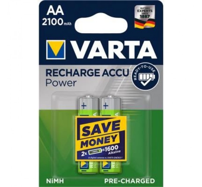 Varta Акумулятор Varta AA Rechargeable Accu 2100mAh * 2 (56706101402)