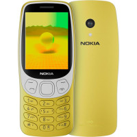 Мобильный телефон Nokia 3210 4G 2024 Dual Sim Gold; 2.4" (320x240) TN / кнопочный моноблок / Unisoc T107 / ОЗУ 64 МБ / microSD до 32 ГБ / камера 2 Мп / Bluetooth / 4G (LTE) / ОС Nokia Series 30+ / 122x52x13.1 мм / 1450 мАч / желтый