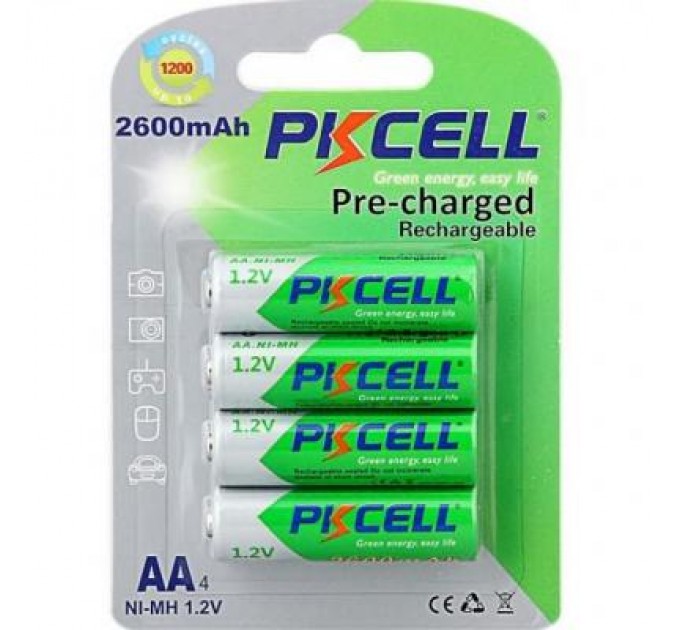 PkCell Акумулятор PkCell AA R6 NiMH 2600mAh * 4 (PC/AA2600-4BA)