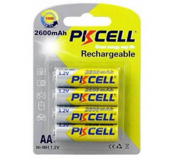 PkCell Акумулятор PkCell AA R6 NiMH 2600mAh * 4 (PC/AA2600-4B)