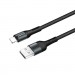 ColorWay Дата кабель USB 2.0 AM to Lightning 1.0m nylon black ColorWay (CW-CBUL045-BK)