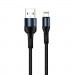 ColorWay Дата кабель USB 2.0 AM to Lightning 1.0m nylon black ColorWay (CW-CBUL045-BK)