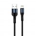 ColorWay Дата кабель USB 2.0 AM to Lightning 1.0m nylon black ColorWay (CW-CBUL045-BK)