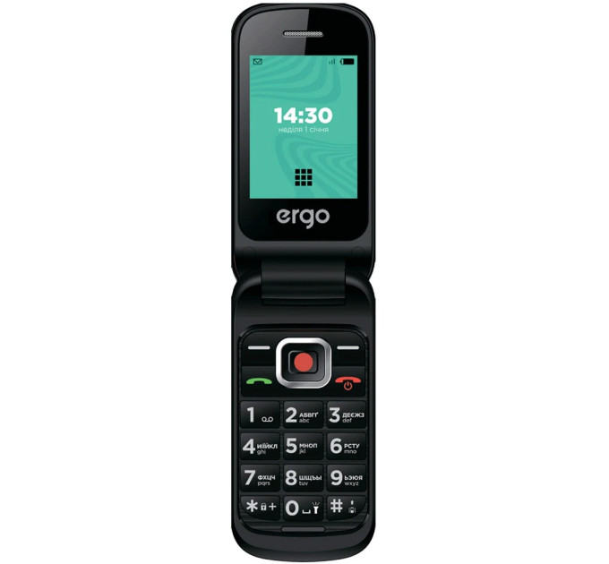 Ergo Мобiльний телефон Ergo F241 Dual Sim Black