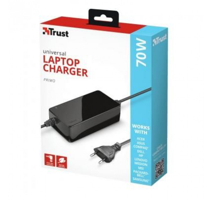 Блок живлення до ноутбуку Trust Primo 70W-19V Universal Laptop Charger (22141_TRUST)