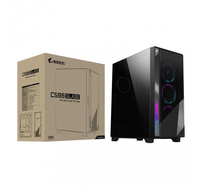 GIGABYTE Корпус EATX W/O PSU GB-AC500G ST BLACK GIGABYTE