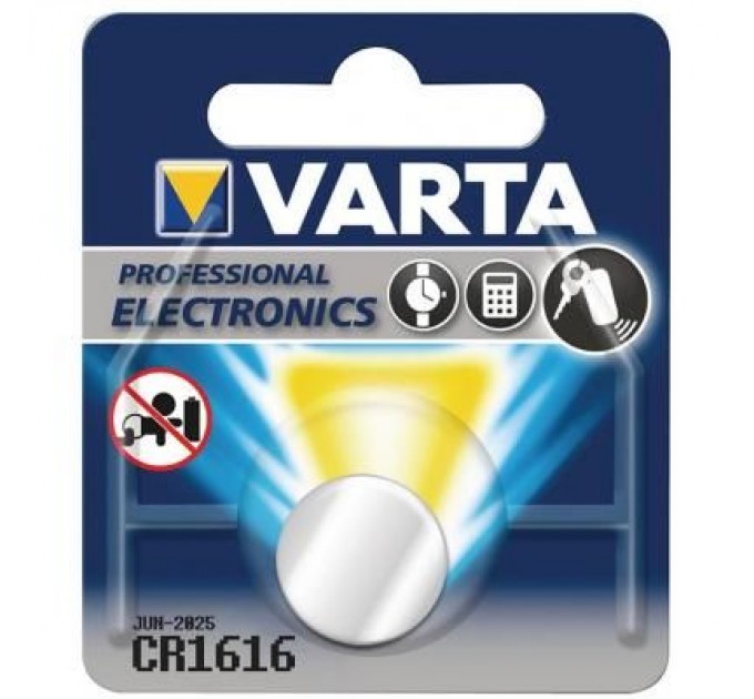 Varta Батарейка Varta CR 1616 BLI 1 LITHIUM (06616101401)