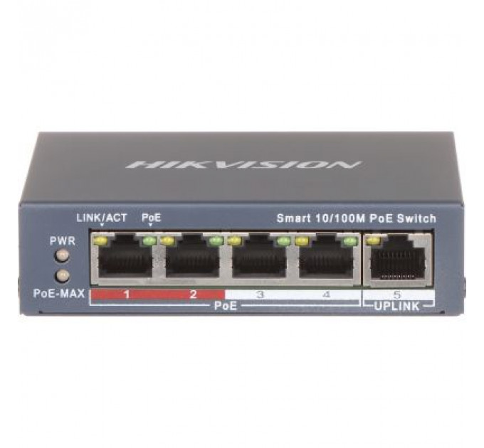 Комутатор мережевий Hikvision DS-3E1105P-EI/V2