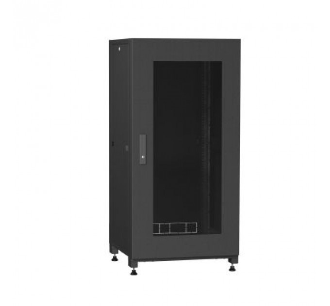 Шафа напольна Ipcom 24U, 600x600 (С-24U-06-06-ДС-ПГ-1-9005) (С-24U-06-06-ДС-ПГ-1-9005)