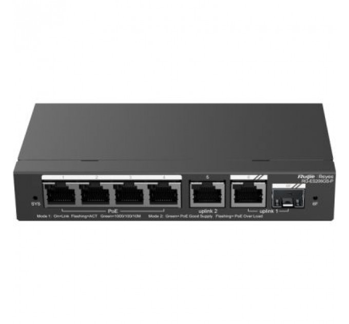 Комутатор мережевий Ruijie Networks RG-ES206GS-P