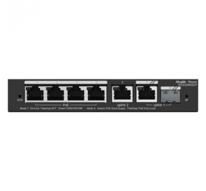 Комутатор мережевий Ruijie Networks RG-ES206GS-P