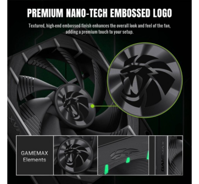 Gamemax Кулер до корпусу Gamemax Tornado T12 ARGB