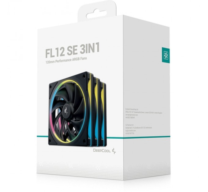 Deepcool Кулер до корпусу Deepcool Набір вентиляторів Deepcool FL12SE 3IN1 для корпусу 3*120x120x25мм, HB, (FL12 SE 3IN1)