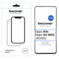Скло захисне BeCover 10D Oppo A5x / A5 2025 (4G/5G) Black (713930)