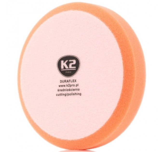 K2 Губка для миття K2 з липучкою для полірування, помаранч (середня) (L612)