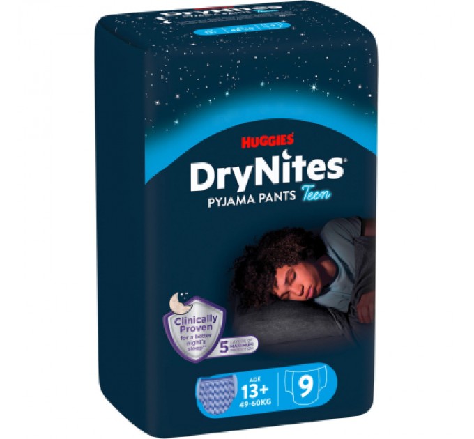 Huggies Підгузки Huggies DryNites для хлопчиків 13+ років, 9 шт (5029053583662)