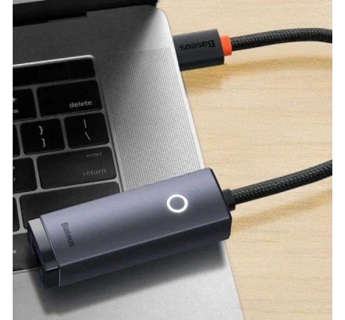 Baseus Адаптер USB-C to RJ45 Ethernet 1000Mbps Lite Series Baseus (WKQX000313)