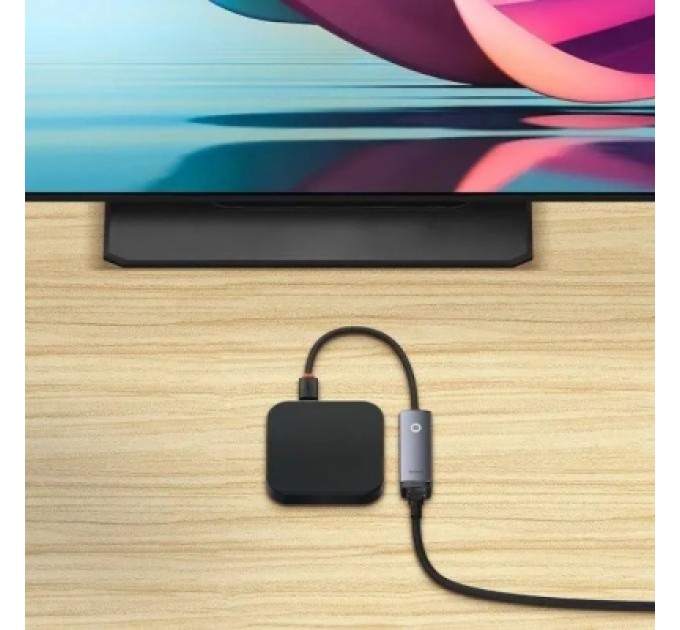 Baseus Адаптер USB-C to RJ45 Ethernet 1000Mbps Lite Series Baseus (WKQX000313)