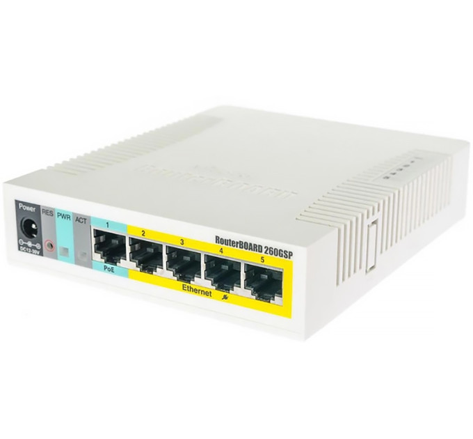 Mikrotik Комутатор мережевий Mikrotik RB260GSP (CSS106-1G-4P-1S)