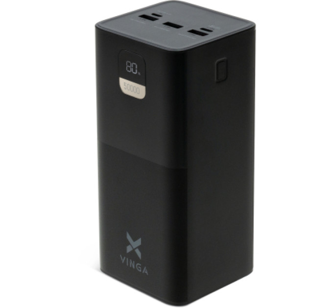 Vinga Батарея універсальна Vinga 50000 mAh 22.5W Display Black (VPBB5022)