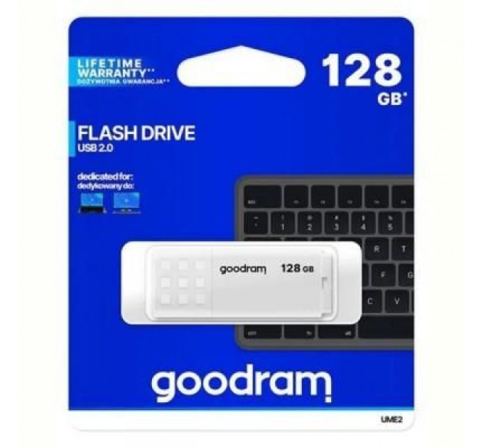 USB флеш накопичувач Goodram 128GB UME2 White USB 2.0 (UME2-1280W0R11)