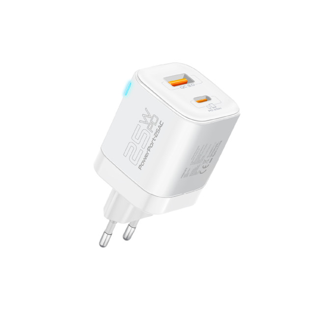 Promate Зарядний пристрій Promate PowerPort-25AC White