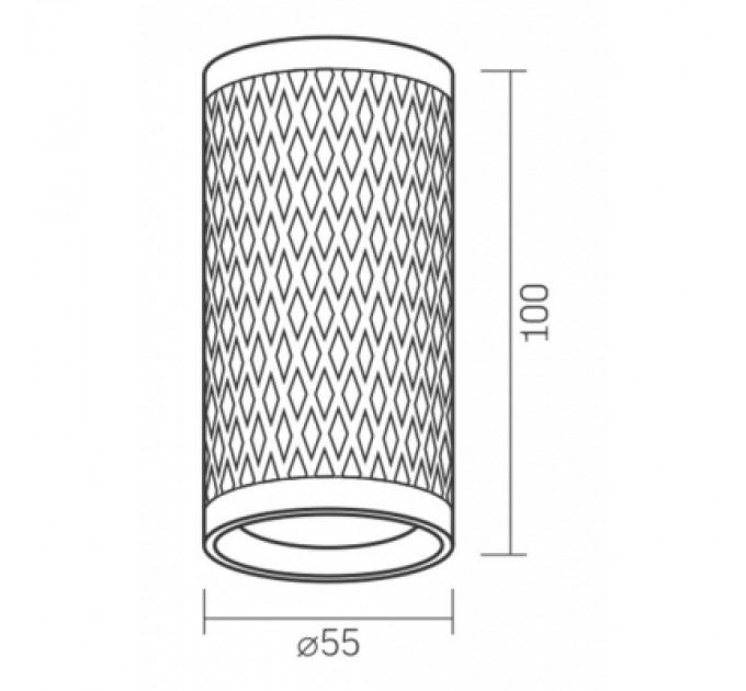 Videx Світильник точковий Videx під лампу GU10 SPF02A накладний чорна призма (VL-SPF02A-BP)