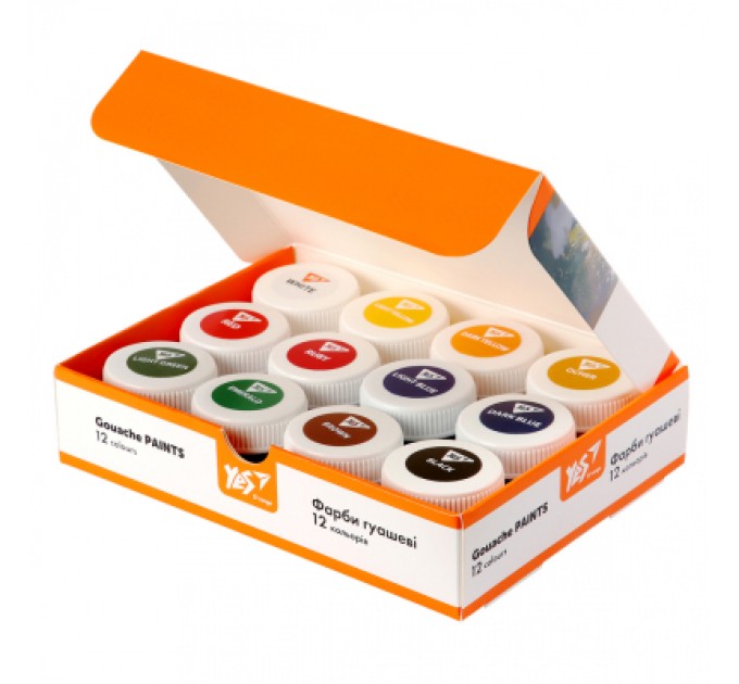 Yes Гуашеві фарби Yes Orange Line 12 кольорів по 20 мл (230432)
