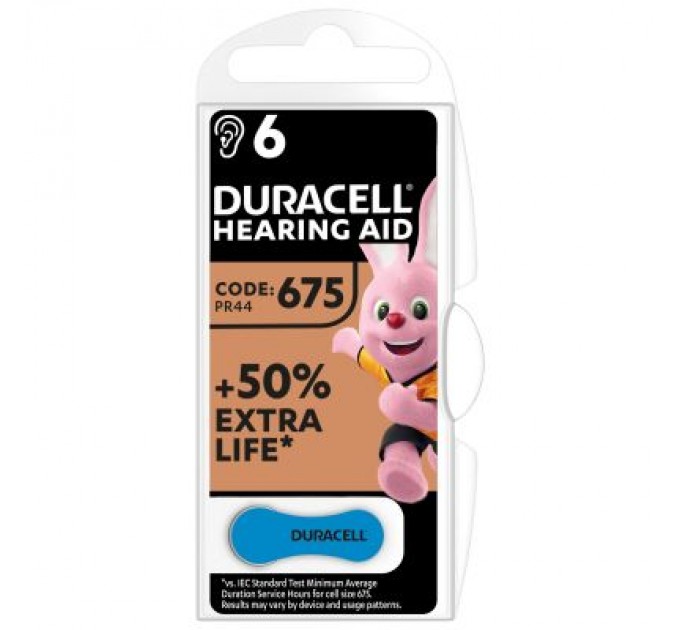 Duracell Батарейка Duracell PR44 / 675 * 6 (5004326)