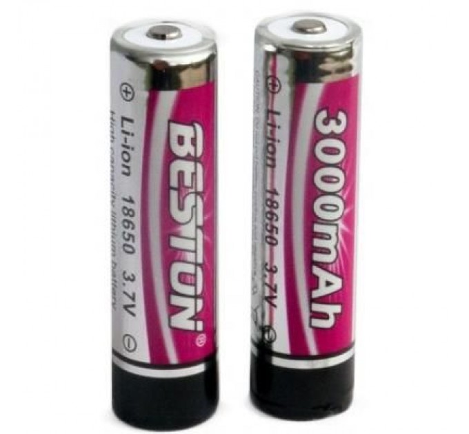 Beston Акумулятор 18650 (168A) 3000 mAh *2 з захистом Beston (AAB1848)