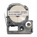 Стрічка для принтера етикеток UKRMARK RL-E-K4WBN-BK/WT, аналог LK4WBN. 12 мм х 9 м (900273)