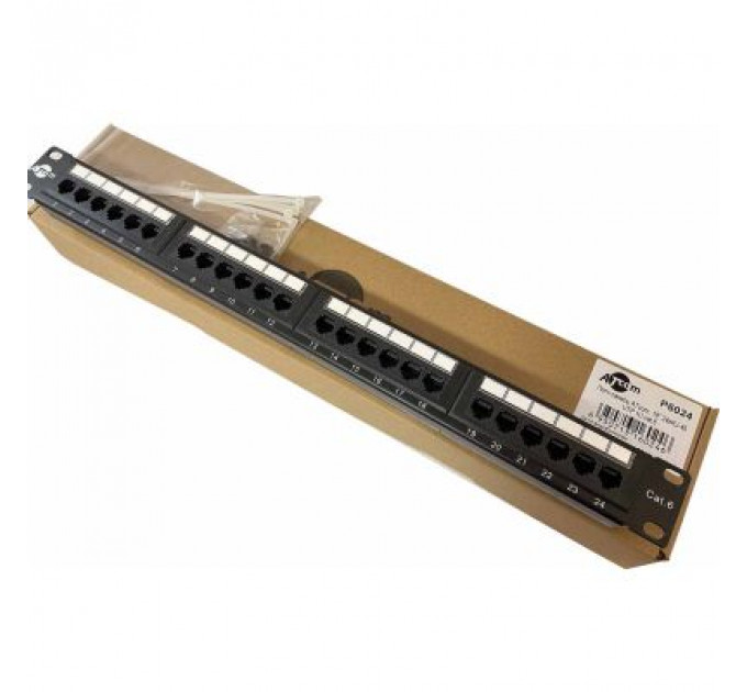 Патч-панель Atcom 19" 24 порта UTP cat.6 (P6024)