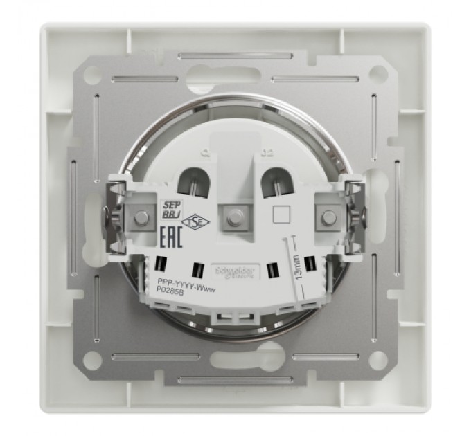 Schneider Electric Розетка Schneider Electric ASFORA без заземлення біла (EPH3000121)