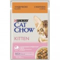 Purina Cat Chow Вологий корм для кішок Purina Cat Chow Kitten з індичкою та цукіні в желе 85г (7613036595001)