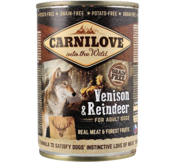 Carnilove Вологий корм для собак Carnilove з північним оленем 400 г (8595602529292)