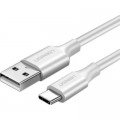 Ugreen Дата кабель USB 2.0 AM to Type-C 0.5m 3.0A (18W) Nickel Plating US287 White Ugreen (60120)