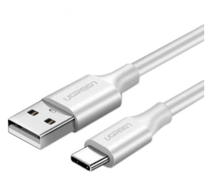 Ugreen Дата кабель USB 2.0 AM to Type-C 0.5m 3.0A (18W) Nickel Plating US287 White Ugreen (60120)