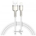 Baseus Дата кабель USB 2.0 AM to Lightning 2.0m Cafule Series Metal 2.4A White Baseus (CALJK-B02)