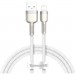 Baseus Дата кабель USB 2.0 AM to Lightning 2.0m Cafule Series Metal 2.4A White Baseus (CALJK-B02)