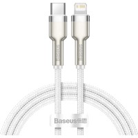 Дата кабель USB-C to Lightning 1.0m Cafule Metal PD 20W white Baseus (CATLJK-A02)