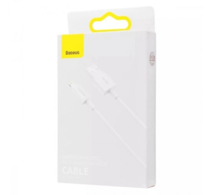 Baseus Дата кабель USB 2.0 AM to Lightning 2.0m Superior Fast Charging 2.4A white Baseus (CALYS-C02)